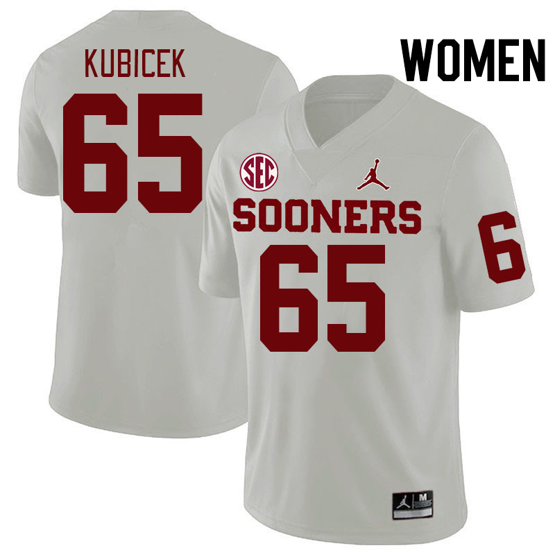 Women #65 Ty Kubicek Oklahoma Sooners 2024 SEC Conference College Football Jerseys-White Women #65 Ty Kubicek Oklahoma Sooners 2024 SEC Conference College Football Jerseys-White